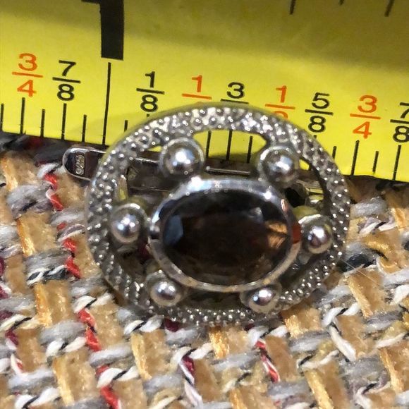 Smokey Topaz Sterling Silver Faceted Filigree Accent Oval Earrings - Picture 11 of 16